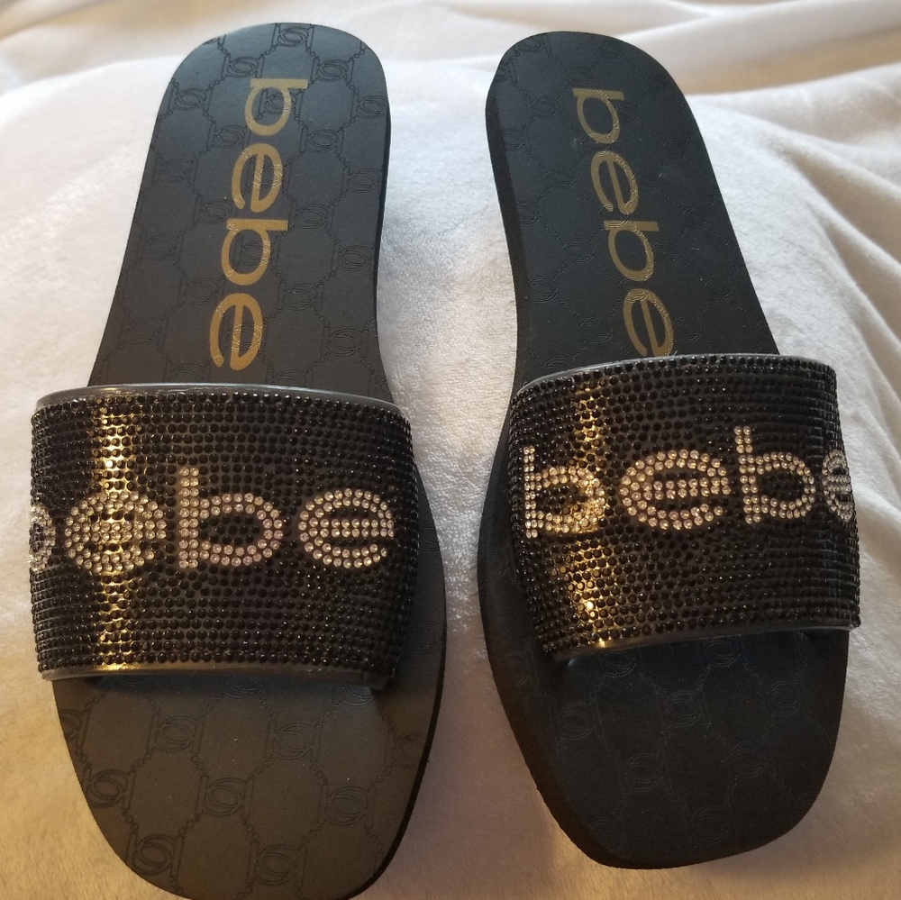 NWT | Bebe Bling Slide Sandals | Alivia |  Size 8 - Picture 2 of 6